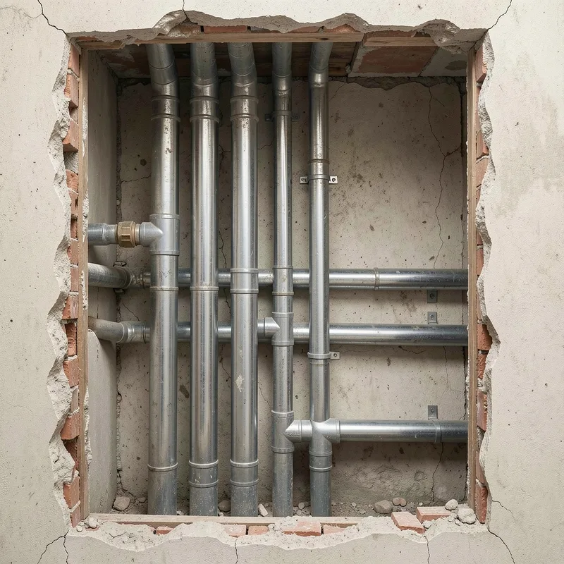 Canalisations encastrées : corrosion et fuite sans casser
