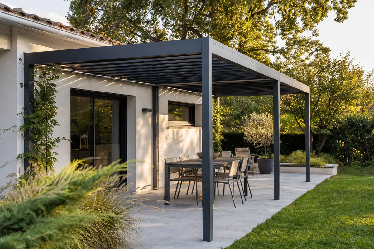 Pergola en acier : structure, corrosion et pose